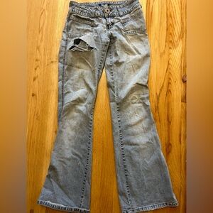 Angels Low Rise Flare Blue Jeans